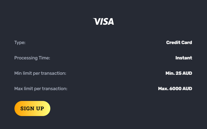 rocket play visa payment